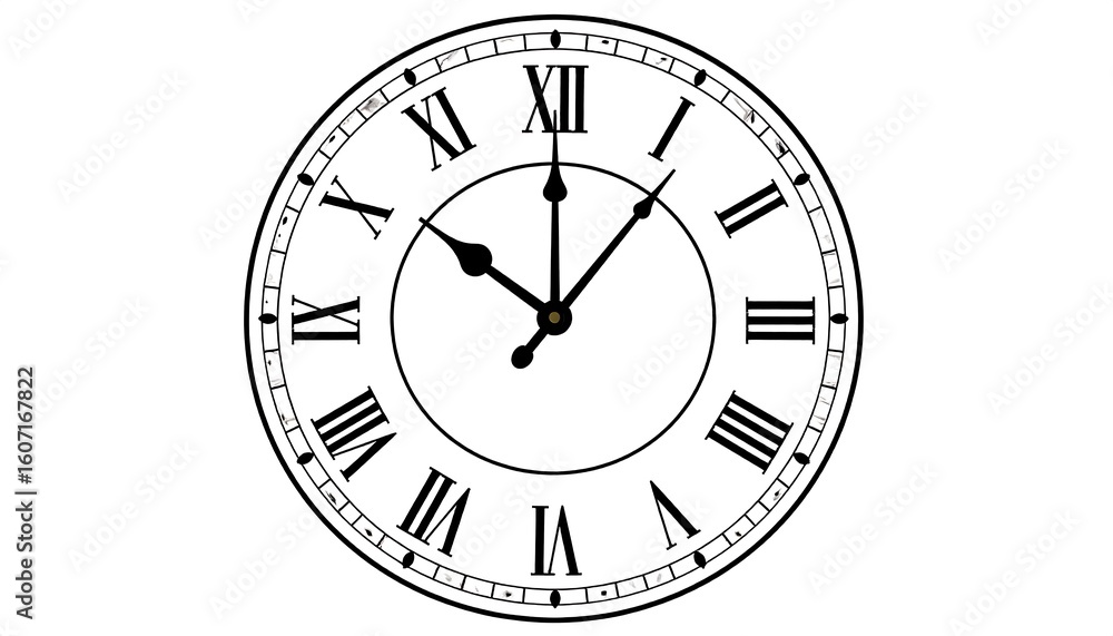 Classic Roman Numeral Clock Classic Roman Numeral Clock