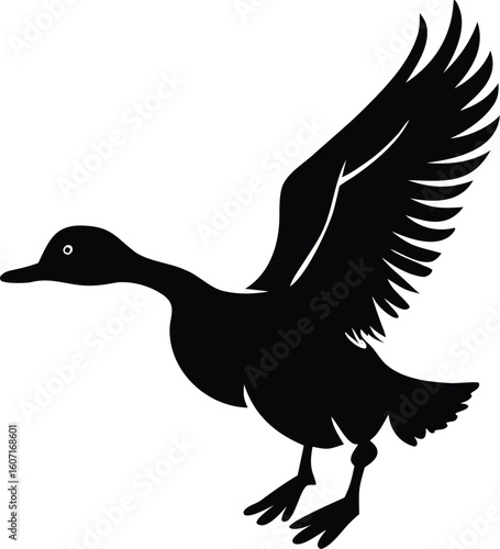 Duck Silhouette Vector 