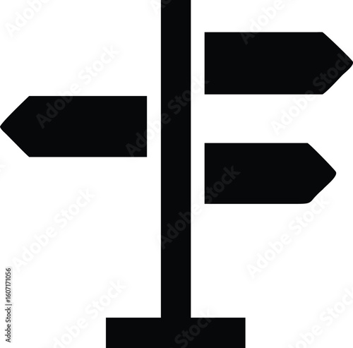 Direction signpost navigation guidance icon