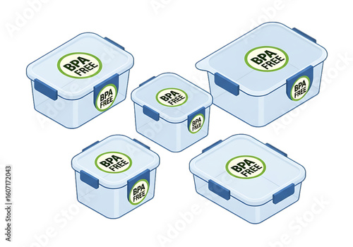 Stack of labeled food containers, suggesting meal prep or food storage.