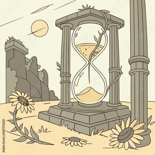 Illustration of hourglass free design.