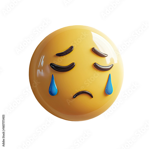 3D rendered sad emoji