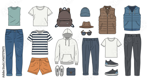 Curated collection of stylish everyday casual apparel and accessories for modern individuals