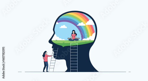 Achieving inner peace and mental clarity through meditation and visualization techniques for holistic well-being