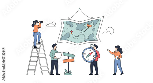 Team collaboration and navigation for project success through strategic planning and direction