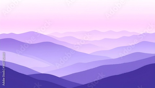 Purple mountain range at dawn