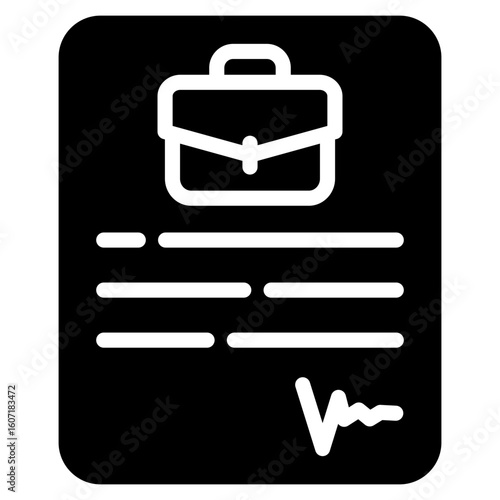 Job Contract  Icon Element For Design