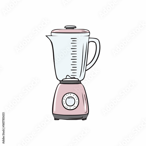 drawn blender icon in doodle style. Mark point icon design collection for house design element