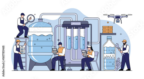 Modern manufacturing process automation industrial production facilities utilizing advanced technologies for efficiency and quality control