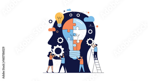 Unlocking creative problem solving with collaborative teamwork and innovative thinking powering bright ideas