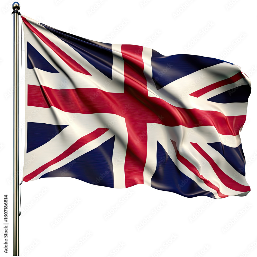 United Kingdom flag waving in the wind United Kingdom flag waving in the wind