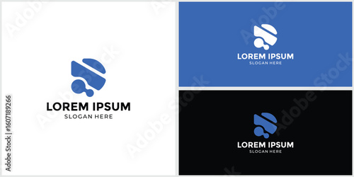 Tech-style D letter logo for companies and agencies