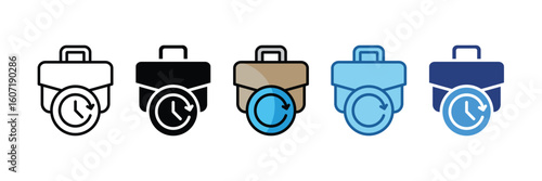 Full Time Job  Icon Element For Design