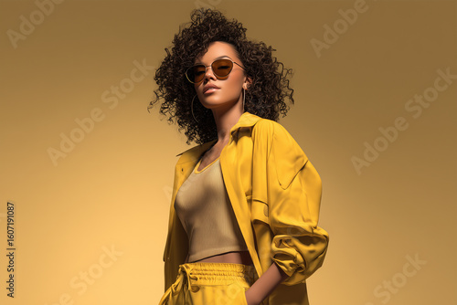 Fashion model isolated 3d background