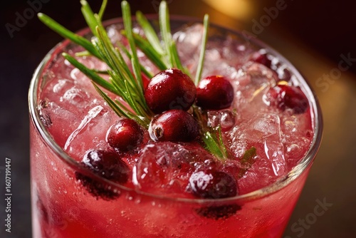 Wallpaper Mural Close-up of a festive cranberry cocktail Torontodigital.ca