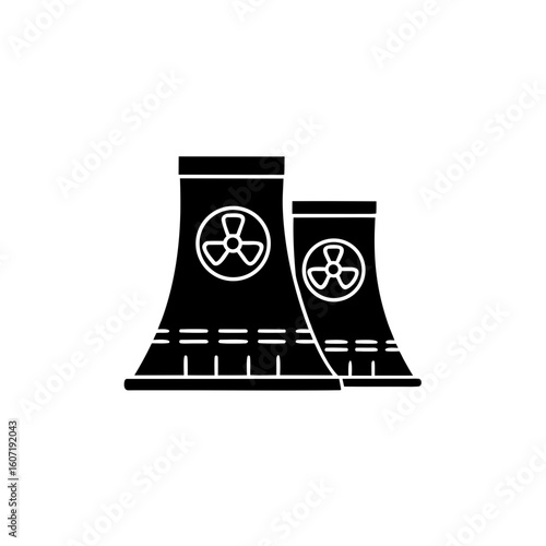 creative details thermal power station icon vector illustration