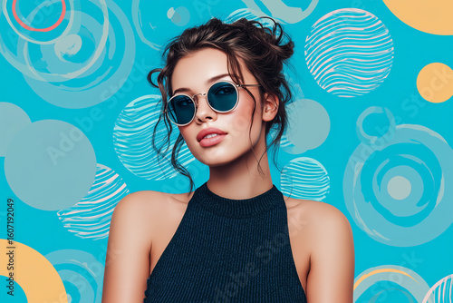 Fashion model isolated 3d background