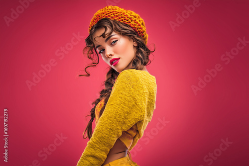 Fashion model isolated 3d background