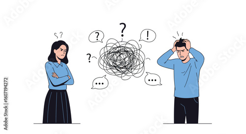 Navigating complex communication challenges between individuals facing significant disagreements and confusion