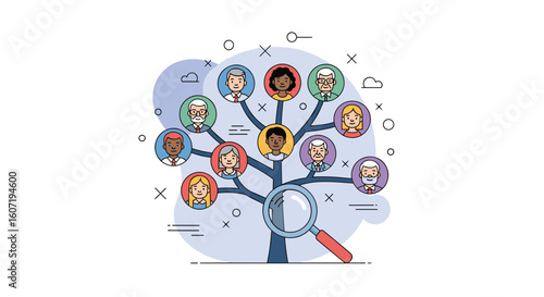 Visualizing family trees exploring ancestry and genealogy through detailed connections and discoveries