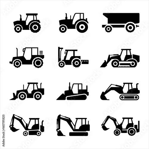 transportation icons set