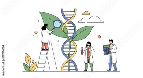 Innovative biotechnology research exploring genetic modifications in plant life for agricultural advancement