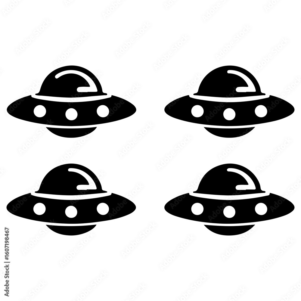Fototapeta premium set of ufo icons