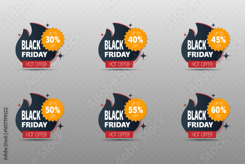 Hot Black Friday deals with fire figurines and 30-60% off tags.