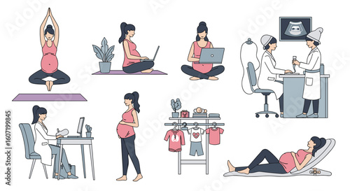 Capturing moments of maternal wellness and expert healthcare during pregnancy journeys