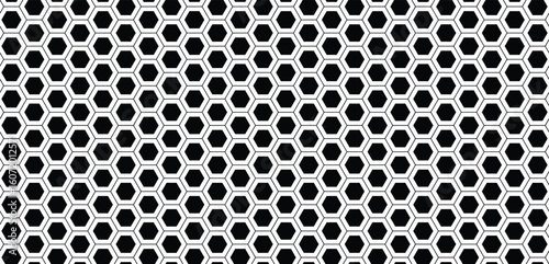 Hexagon net thin line background