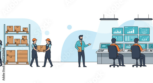 Efficient warehouse operations management and real time tracking with advanced control center technology