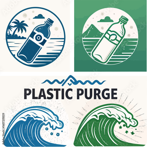 Creative, Isolated Bottle Illustration Vector