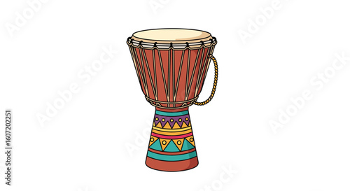 Experience the rich rhythms of african percussion with this handcrafted djembe drum