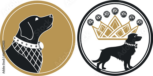 Collection of Regal Dog Logos Vector