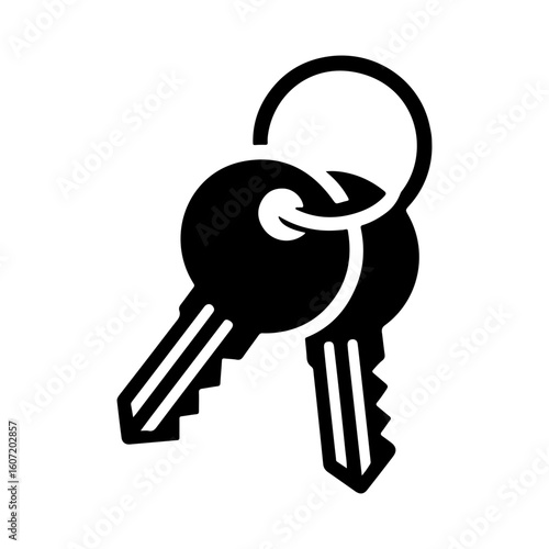 keys on a white background