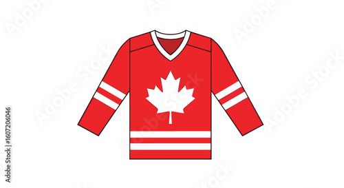 Iconic canadian hockey jersey celebrating national pride and winter sports passion