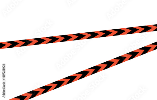 red warning stripes