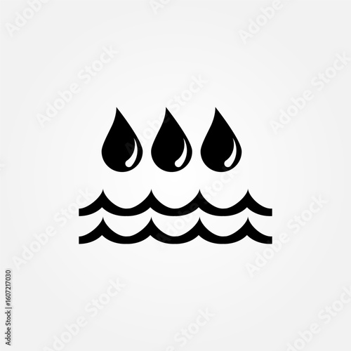 water icon symbol illustration vector eps10 logo template design 