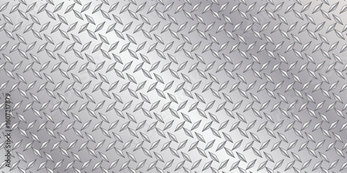 Steel diamond plate vector, industry iron floor texture background. Metal flooring background Rough stainless walkway, grid floor vector illustration