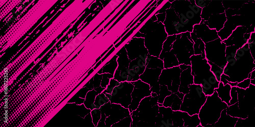 black pink brush pattern car sticker banner sporty abstract line pink black color combination grunge brush pattern modern motorsport racing design