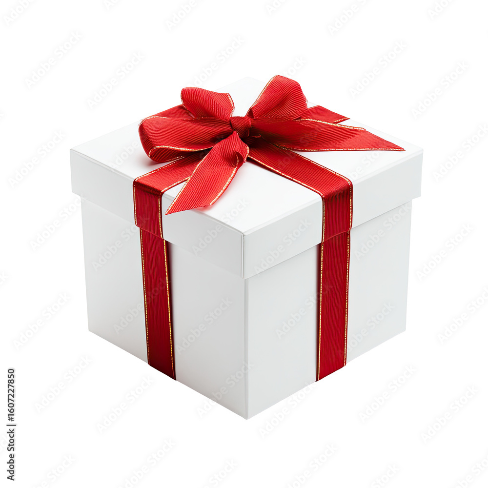 Fototapeta premium A gift box with a red ribbon