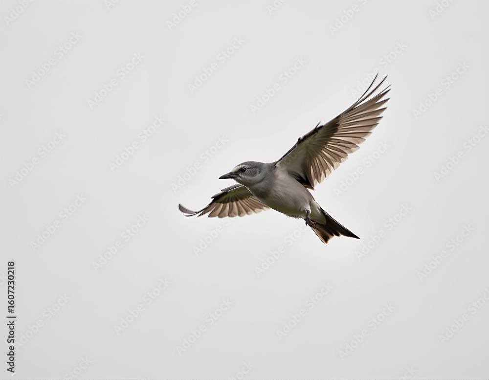 Fototapeta premium flying bird close up shot with clean background