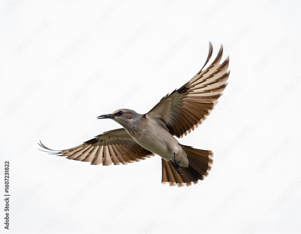 Obraz premium flying bird close up shot with clean background