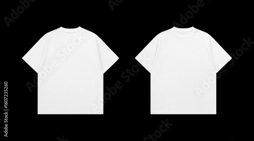 Fényképezés white oversized tshirt for mockup, white tshirt flat lay photo, comfort oversize