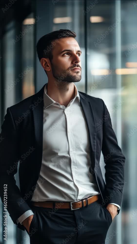 Business professional in modern office setting, confident and stylish portrait. Business professional in modern office setting, confident and stylish portrait.