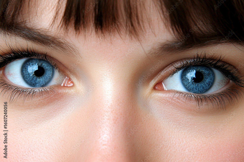 Fototapeta premium Captivating expression of awe in close-up face portrait