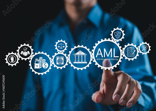 Fotografie AML Compliance and Anti-Money Laundering Strategy Concept