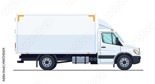 Delivery Truck with Blank Space for Logistics and Transportation Solutions Artwork