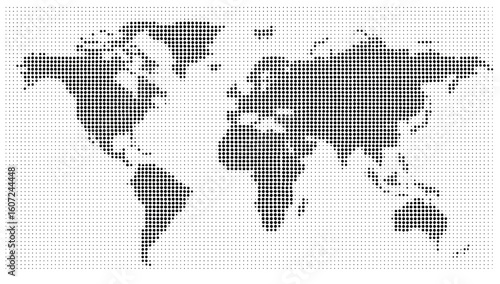 Fototapeta Naklejka Na Ścianę i Meble -  Dotted world map