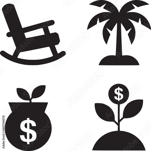 Isolated black and white indoor stationary exercise bike illustration for fitness and workout
